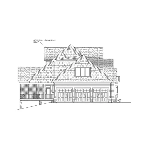 Farmhouse Plan Left Elevation - Chapelhills Luxury Home 076D-0291 - Shop House Plans and More