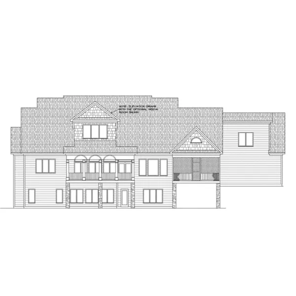 Farmhouse Plan Rear Elevation - Chapelhills Luxury Home 076D-0291 - Shop House Plans and More