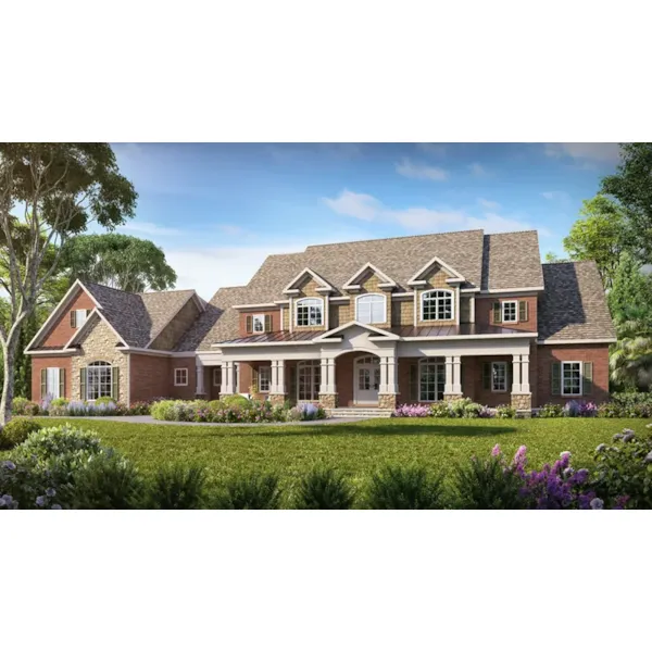 Shingle House Plan Front of Home - Chatham Ridge Luxury Home 076D-0292 - Shop House Plans and More