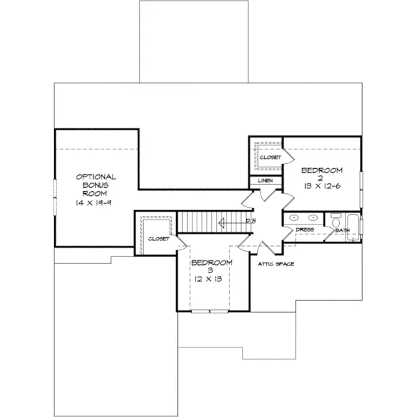 Traditional House Plan Second Floor - Crofton Park Craftsman Home 076D-0293 - Shop House Plans and More