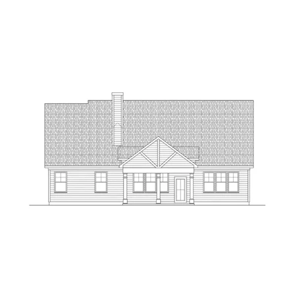 Traditional House Plan Rear Elevation - Crofton Park Craftsman Home 076D-0293 - Shop House Plans and More