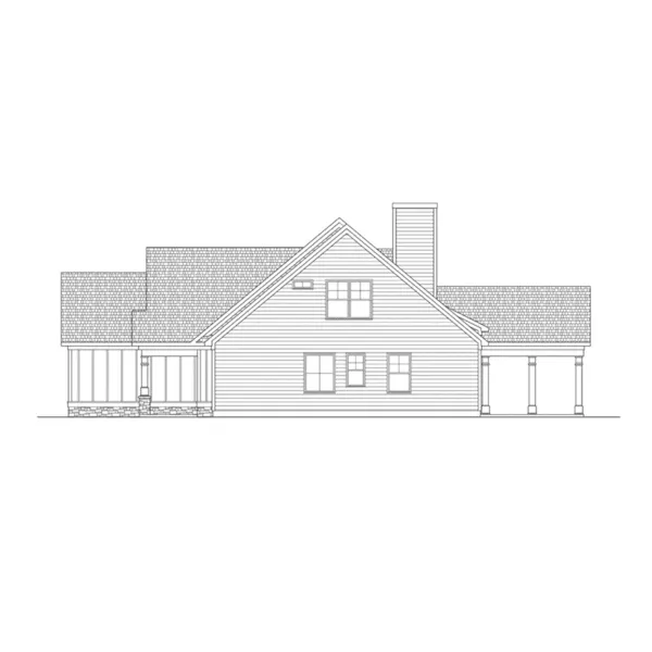 Traditional House Plan Right Elevation - Crofton Park Craftsman Home 076D-0293 - Shop House Plans and More