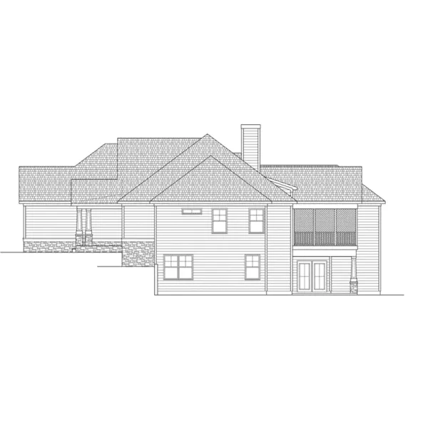 European House Plan Right Elevation - Bradenton Hill Craftsman Home 076D-0310 - Shop House Plans and More