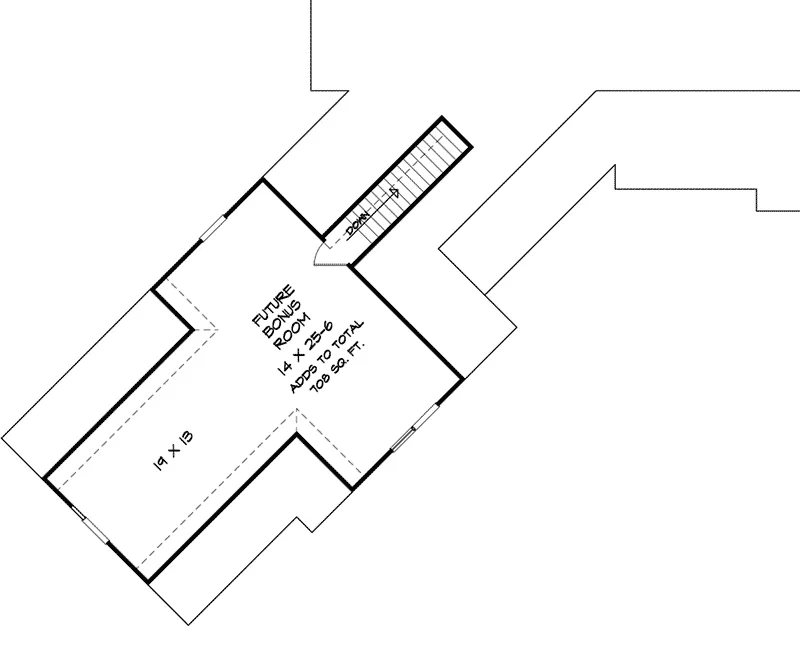 Rustic House Plan Second Floor - 076D-0312 - Shop House Plans and More