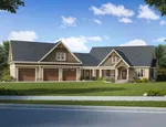 Rustic House Plan Front of Home - 076D-0312 - Shop House Plans and More