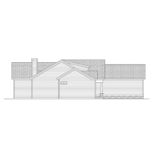 Craftsman House Plan Left Elevation - 076D-0315 - Shop House Plans and More