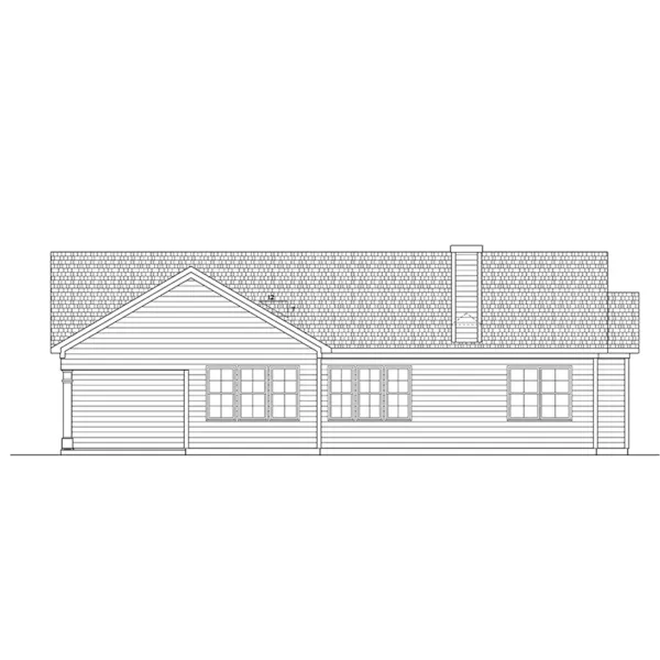 Craftsman House Plan Rear Elevation - 076D-0315 - Shop House Plans and More