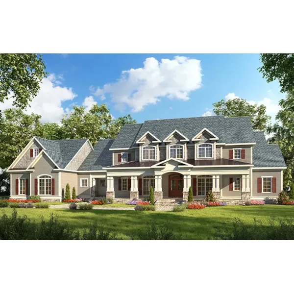 Traditional House Plan Front of Home - 076D-0316 - Shop House Plans and More