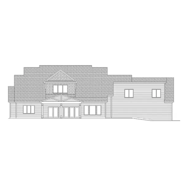 Traditional House Plan Rear Elevation - 076D-0316 - Shop House Plans and More