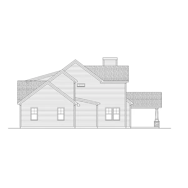 Arts & Crafts House Plan Right Elevation - 076D-0318 - Shop House Plans and More