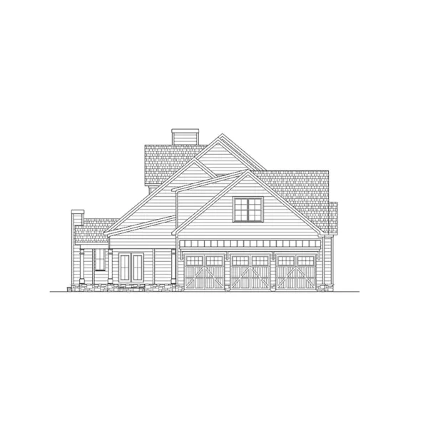 Lowcountry House Plan Left Elevation - 076D-0320 - Shop House Plans and More