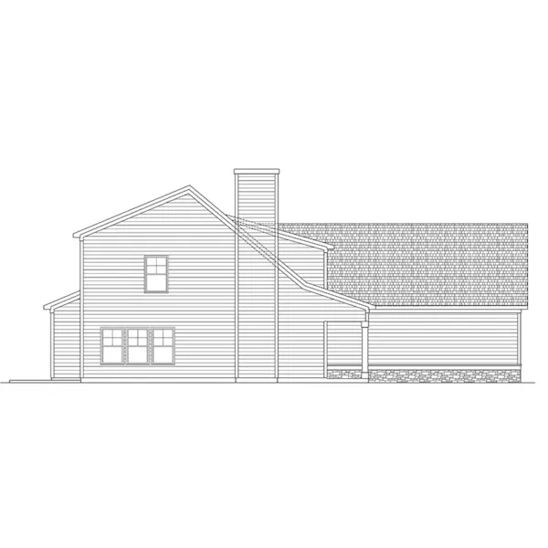 Modern Farmhouse Plan Left Elevation - McBride Craftsman Home 076D-0324 - Shop House Plans and More