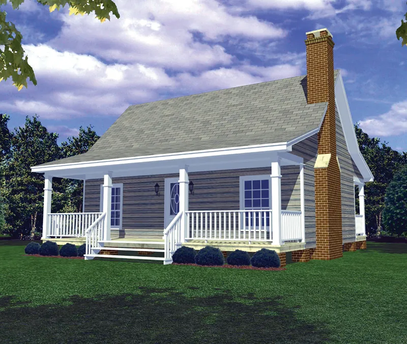 Ranch House Plan Front Photo 01 - Lanawood Cottage Home 077D-0008 - Shop House Plans and More
