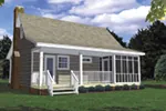 Vacation House Plan Rear Photo 02 - Lanawood Cottage Home 077D-0008 - Shop House Plans and More