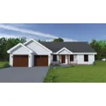 Ranch House Plan Front Photo 02 - Stovall Country Ranch Home 077D-0019 - Shop House Plans and More