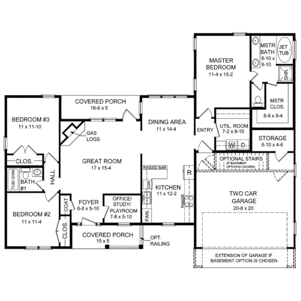 Traditional House Plan First Floor - Conway Glen Country Home 077D-0030 - Search House Plans and More