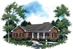 Ranch House Plan Front Image - Downey Ranch Home 077D-0039 - Search House Plans and More