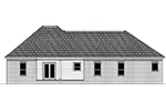 Ranch House Plan Rear Elevation - Downey Ranch Home 077D-0039 - Search House Plans and More