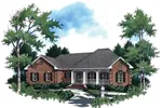 Country House Plan Front Image - Turpin Hill Traditional Home 077D-0042 - Shop House Plans and More