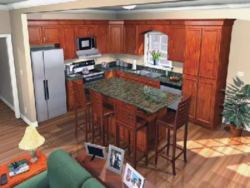 Ranch House Plan Kitchen Photo 02 - Turpin Hill Traditional Home 077D-0042 - Shop House Plans and More