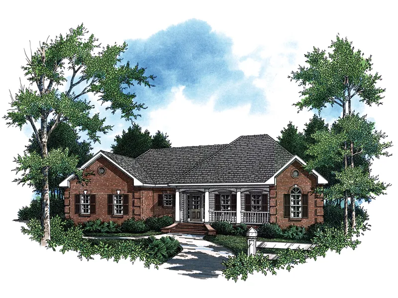 Country House Plan Front Image - Ravensridge Ranch Home 077D-0047 - Shop House Plans and More