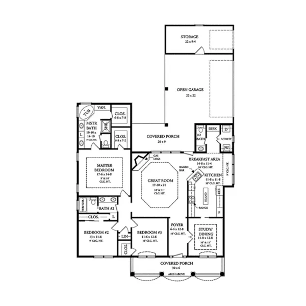 Country House Plan First Floor - Duffy Pointe Country Home 077D-0055 - Search House Plans and More