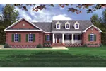 Brick Covered Traditional Ranch With Covered Porch