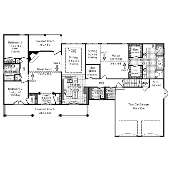 Country House Plan First Floor - Ranelle Traditional Ranch Home 077D-0060 - Shop House Plans and More