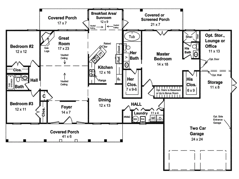 Country House Plan First Floor - Rown Country Home 077D-0063 - Shop House Plans and More
