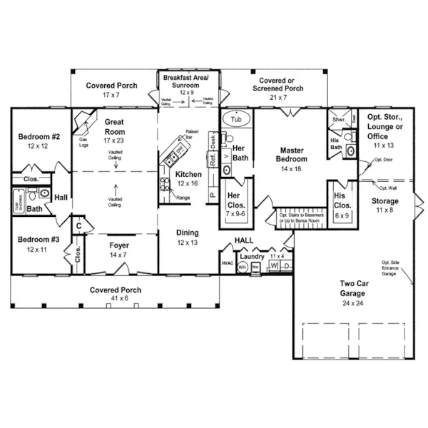 Country House Plan First Floor - Rown Country Home 077D-0063 - Shop House Plans and More