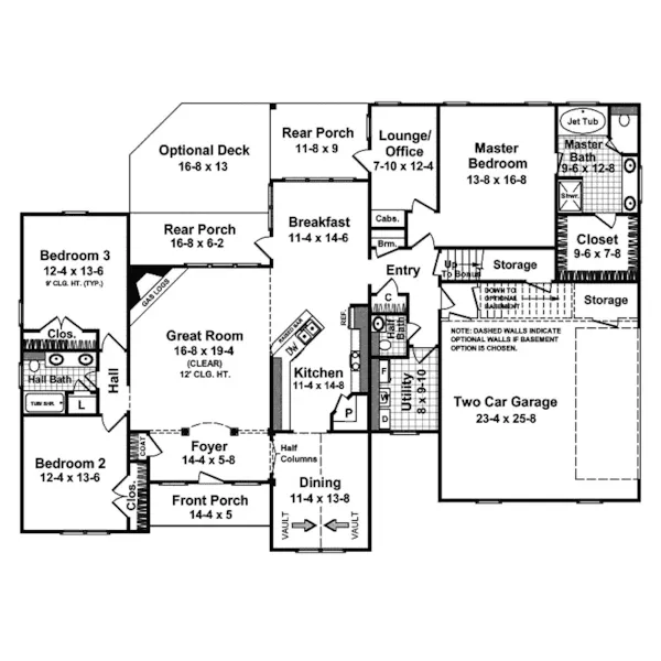 Traditional House Plan First Floor - Remley Ranch Home 077D-0066 - Shop House Plans and More