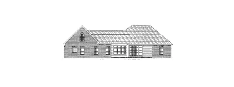Traditional House Plan Rear Elevation - Remley Ranch Home 077D-0066 - Shop House Plans and More