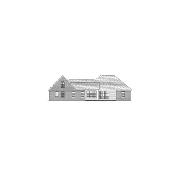 Traditional House Plan Rear Elevation - Remley Ranch Home 077D-0066 - Shop House Plans and More