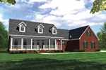 Striking Country House a With Deep Covered Porch