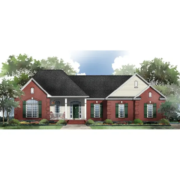 Traditional Ranch Home Has Brick And Siding Combination 