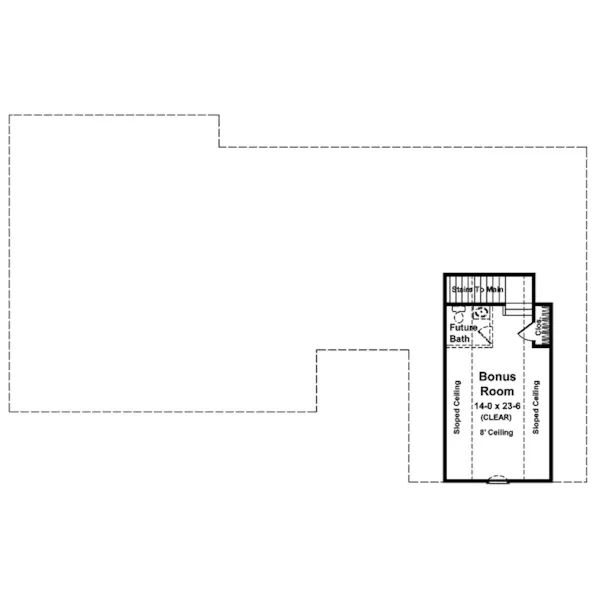 Ranch House Plan Bonus Room - Loretto Country Home 077D-0082 - Shop House Plans and More