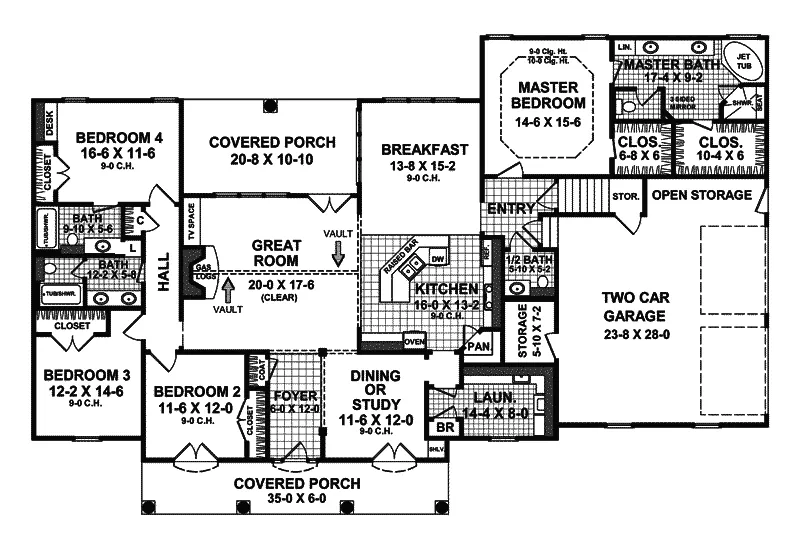 Country House Plan First Floor - Malachy Country Home 077D-0083 - Shop House Plans and More