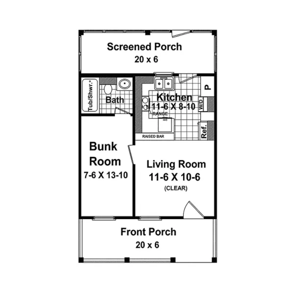 Lowcountry House Plan First Floor - Palmyra Cove Cottage Home 077D-0085 - Shop House Plans and More