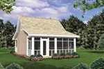 Ranch House Plan Rear Photo 01 - Palmyra Cove Cottage Home 077D-0085 - Shop House Plans and More