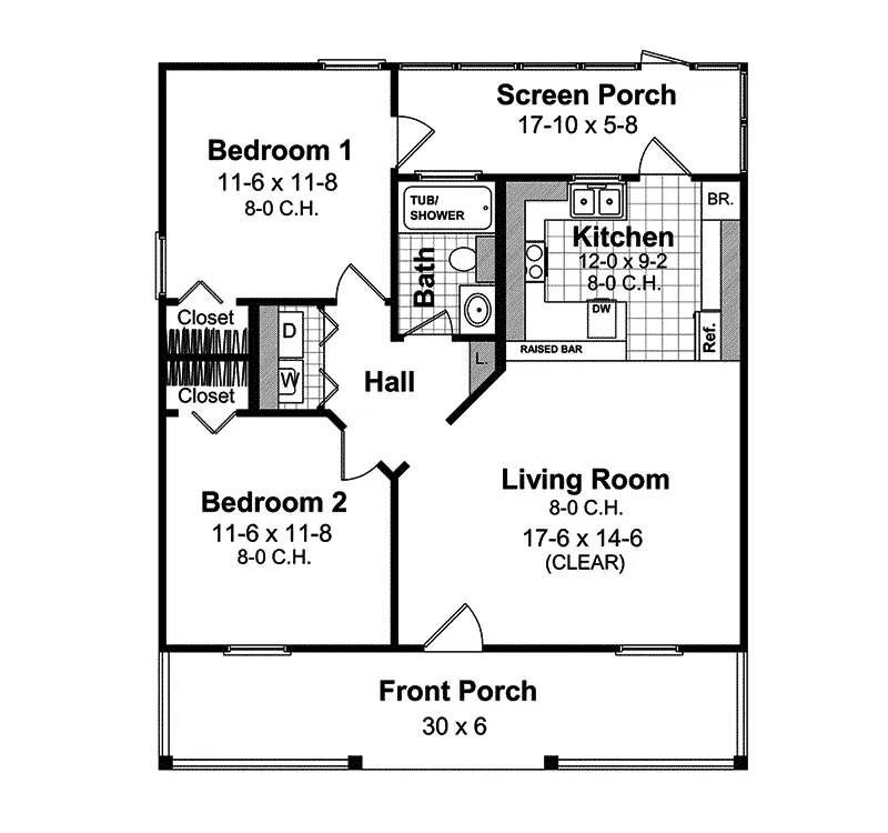 Cabin & Cottage House Plan First Floor - Himalaya Vacation Cabin Home 077D-0087 - Search House Plans and More