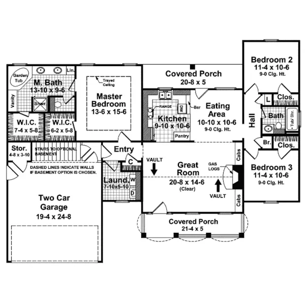 Traditional House Plan First Floor - Spelthorne Country Home 077D-0091 - Shop House Plans and More