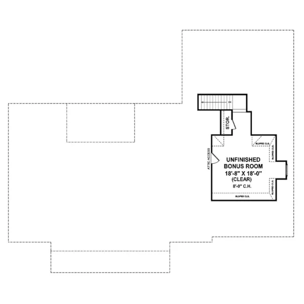 Ranch House Plan Bonus Room - Doubletree Park Ranch Home 077D-0104 - Search House Plans and More