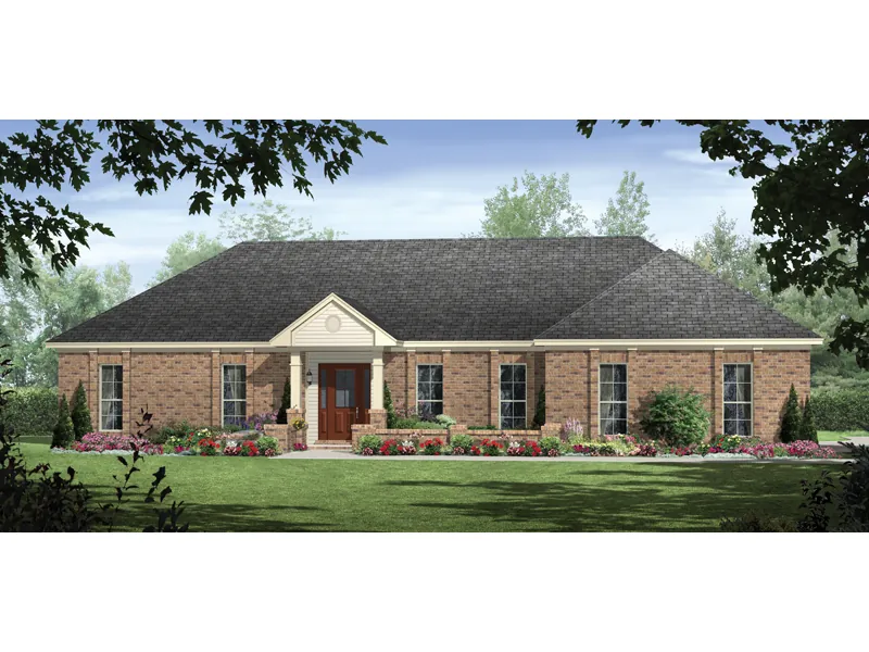 Brick Ranch Traditional With Simplistic Design And Style