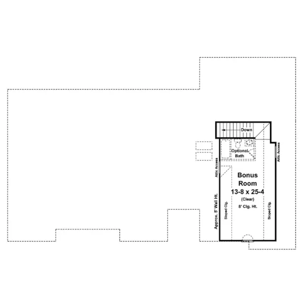 Traditional House Plan Bonus Room - Ranchmoor Trail Traditional 077D-0126 - Shop House Plans and More