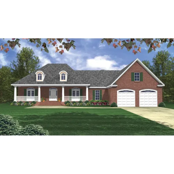 Lovely Brick Ranch With Arched Dormers