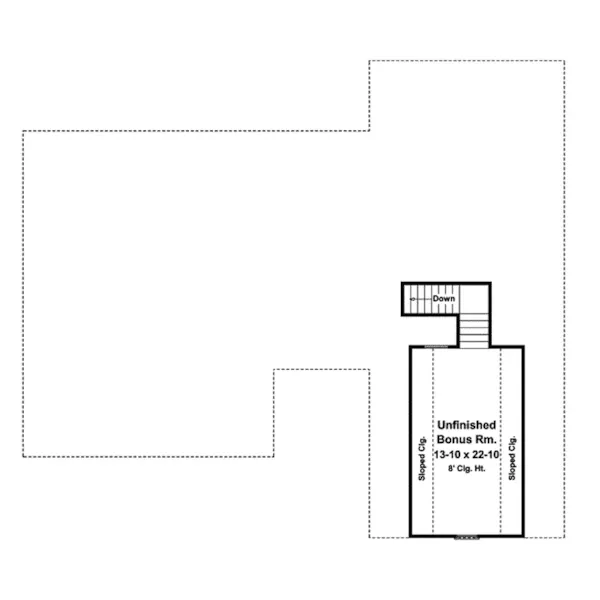 Ranch House Plan Bonus Room - Knollshire Acadian Home 077D-0135 - Search House Plans and More