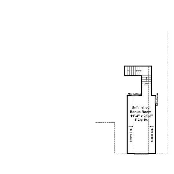 Ranch House Plan Bonus Room - Manor Creek Craftsman Home 077D-0140 - Shop House Plans and More