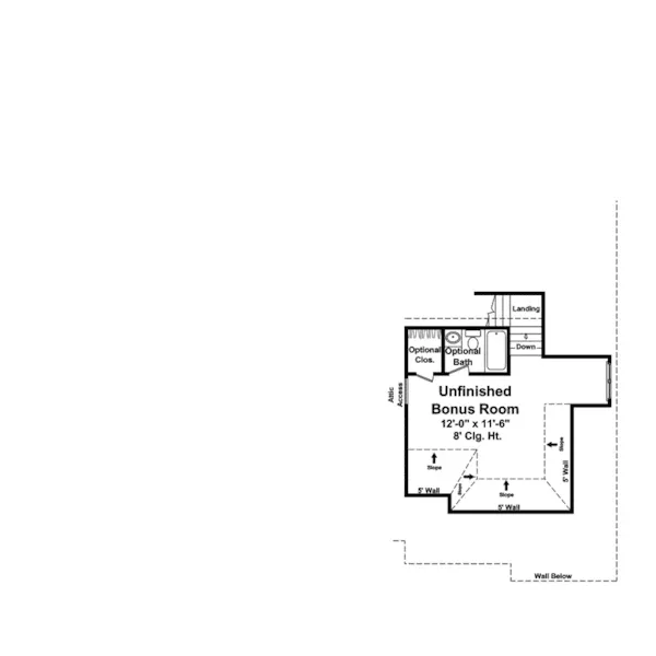 Ranch House Plan Bonus Room - Hammerstone Manor Ranch Home 077D-0143 - Search House Plans and More