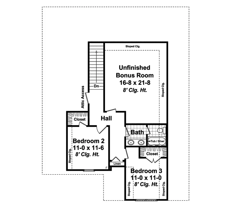 Arts & Crafts House Plan Second Floor - Westphalia Ridge Craftsman Home 077D-0146 - Shop House Plans and More
