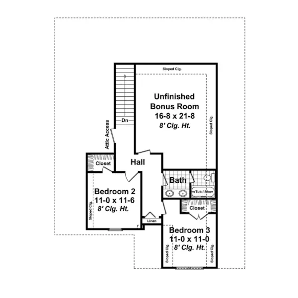 Craftsman House Plan Second Floor - Westphalia Ridge Craftsman Home 077D-0146 - Shop House Plans and More